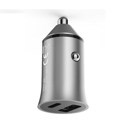 Dual Port FCC ROHS 5V2.4A 18W USB C Car Chargers