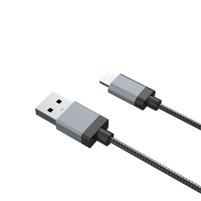 Steel Tube C89 Connector MFI Lightning Cable Charger 5V2.4A 480Mbps