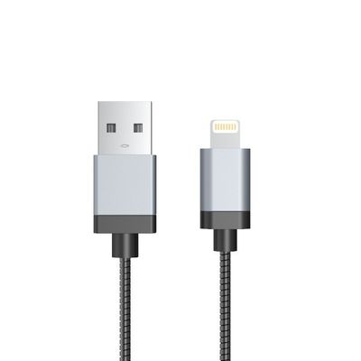 Steel Tube C89 Connector MFI Lightning Cable Charger 5V2.4A 480Mbps