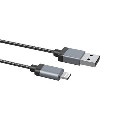 Steel Tube C89 Connector MFI Lightning Cable Charger 5V2.4A 480Mbps