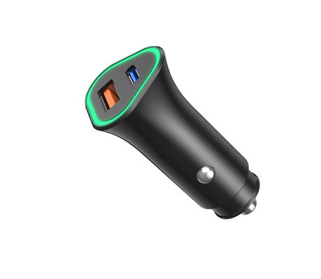 24VDC 12V1.67A Dual Port Car Charger PD20W 9V2.22A